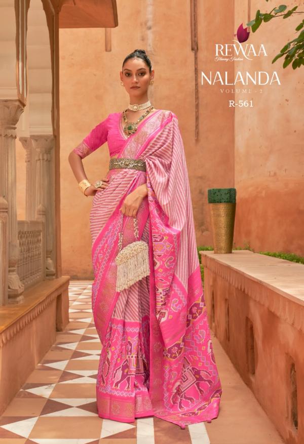 Rewaa Nalanda 2 Pure Silk Designer Patola Saree Collection